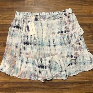 Sim & Sam Tie Dye Ruffle Hem Mini Skirt